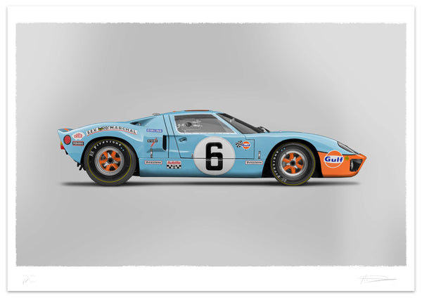 フォード GT40 - アラン・ソーントン - アート スクリーン プリント