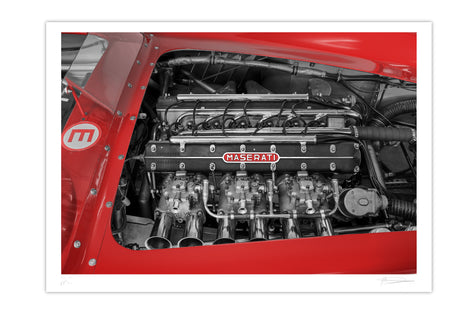 Maserati 300S Engine Bay- Alan Thornton Fine Art Screen Print