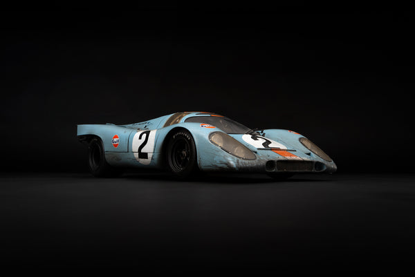 Porsche 917K 1971 Daytona Winner Gulf Livery Race Weathered