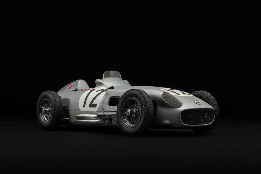 Amalgam stellt Sir Stirling Moss Race Weathered Mercedes-Benz W196 Monoposto Grand Prix von 1955 wieder her