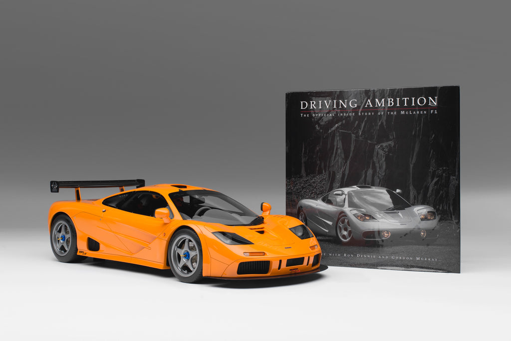 McLaren F1 LM + Gordon Murray signed Copy of “Driving Ambition”