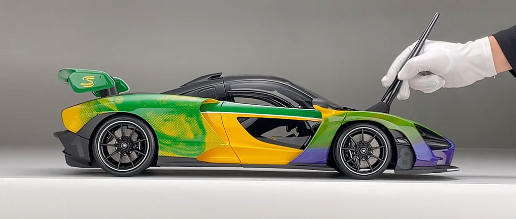 Amalgam Collection McLaren Senna in Senna Sempre Livery in 1:8 Scale