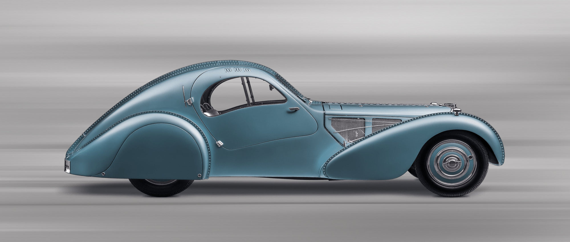 BUGATTI Type 57SC Atlantic - 85cm Half Tone Flat Bed Print - Side View