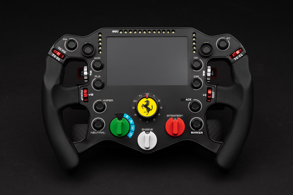 Le Mans Steering Wheel | Black Leather | Graphite Spokes | Red Stitching main image 1