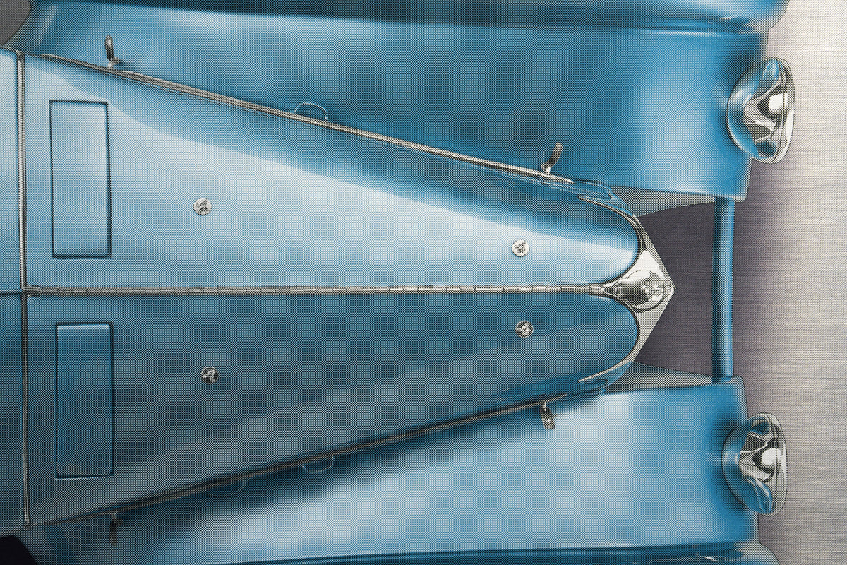 BUGATTI Type 57SC Atlantic - Impression à plat en demi-teintes de 85 cm - Vue aérienne