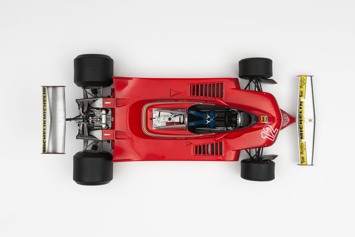 Ferrari 312 T4 - 1979 US East Grand Prix Winner - Villeneuve - Race Weathered with Unique Richard Kelley Prints - 1:8 scale