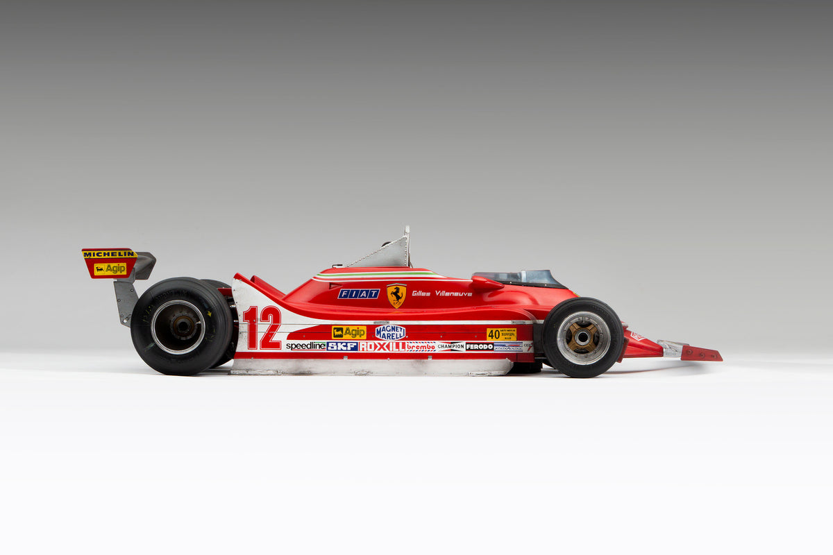 Ferrari 312 T4 - 1979 US East Grand Prix Winner - Villeneuve - Race Weathered with Unique Richard Kelley Prints - 1:8 scale
