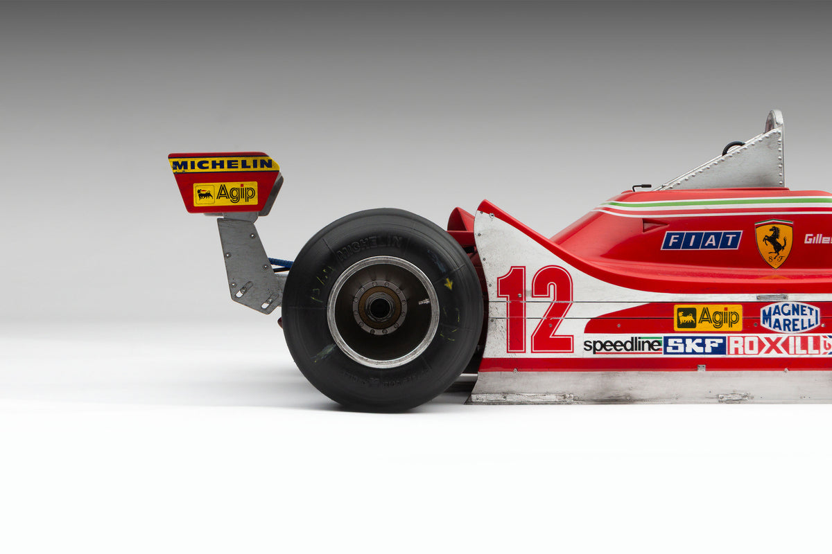 Ferrari 312 T4 - 1979 US East Grand Prix Winner - Villeneuve - Race Weathered with Unique Richard Kelley Prints - 1:8 scale