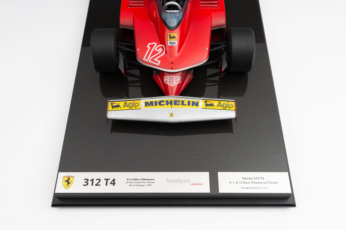 Ferrari 312 T4 - 1979 US East Grand Prix Winner - Villeneuve - Race Weathered with Unique Richard Kelley Prints - 1:8 scale