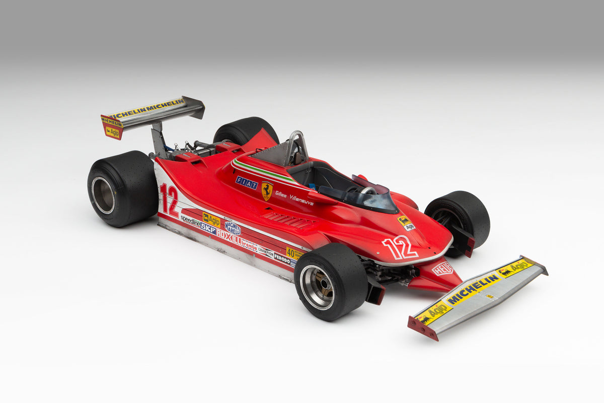 Ferrari 312 T4 - 1979 US East Grand Prix Winner - Villeneuve - Race Weathered with Unique Richard Kelley Prints - 1:8 scale