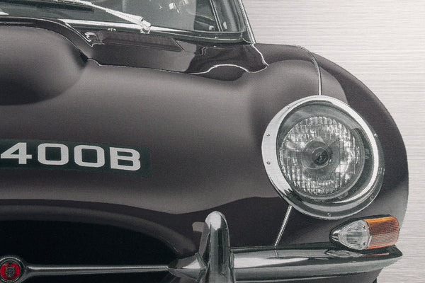 E Type Front View Jaguar E-type Series 1 Coupe - 85cm Half Tone Flat Bed Print - Front V ...
