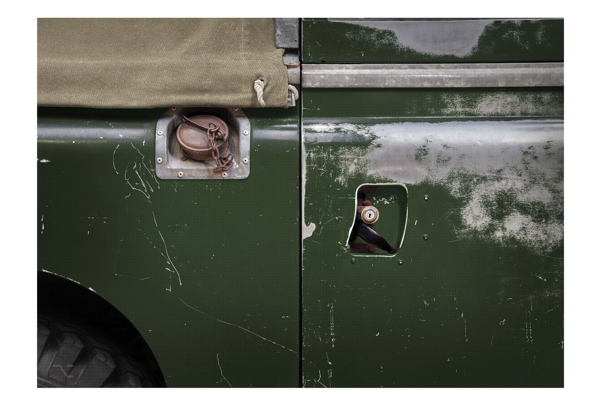 Land Rover Série 2a - Impression sur support plat en demi-teintes, 60 cm - Vue de profil