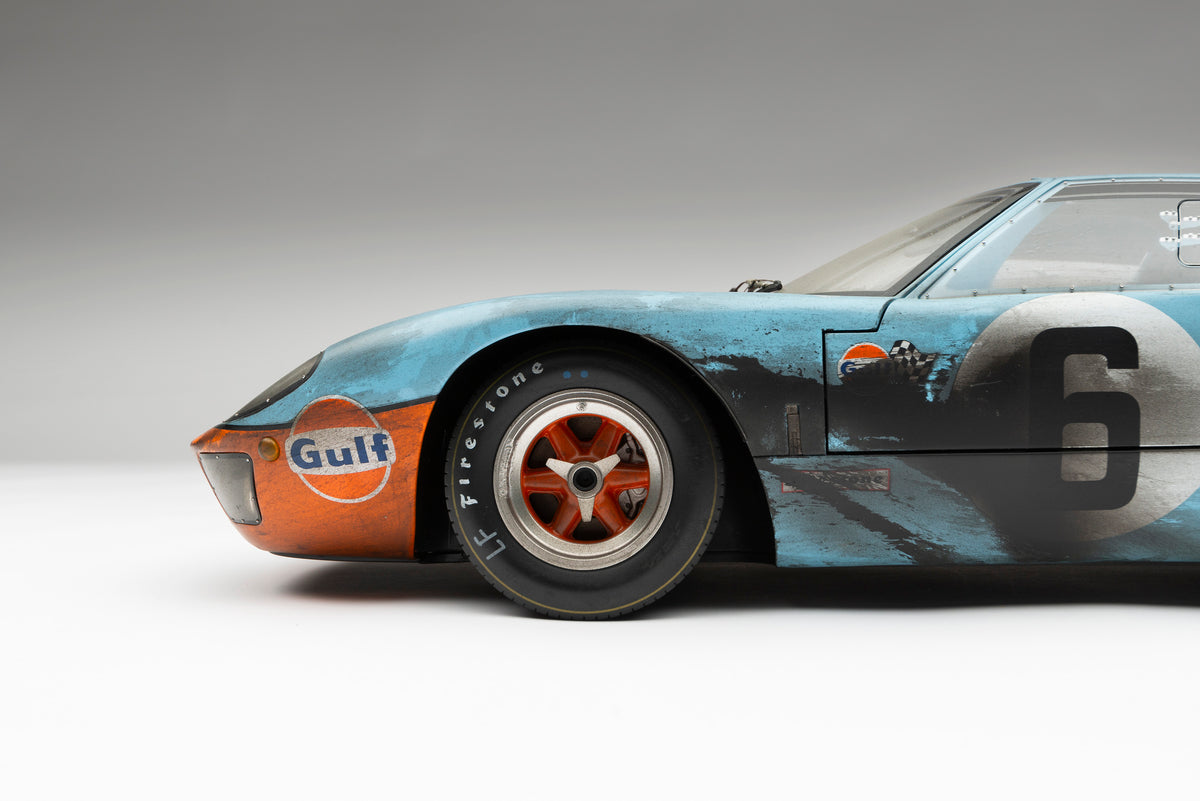 Ford GT40 1.8 Scale Race Weathered - 1969 24 Hours of Le Mans