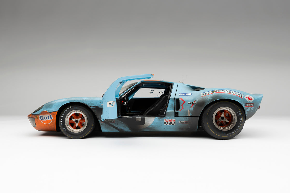 Ford GT40 1.8 Scale Race Weathered - 1969 24 Hours of Le Mans