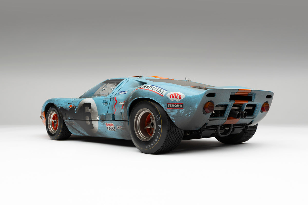 Ford GT40 1.8 Scale Race Weathered - 1969 24 Hours of Le Mans