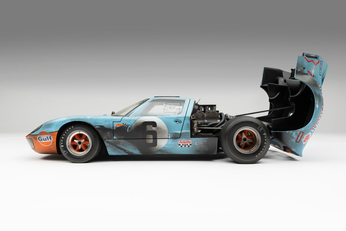 Ford GT40 1.8 Scale Race Weathered - 1969 24 Hours of Le Mans
