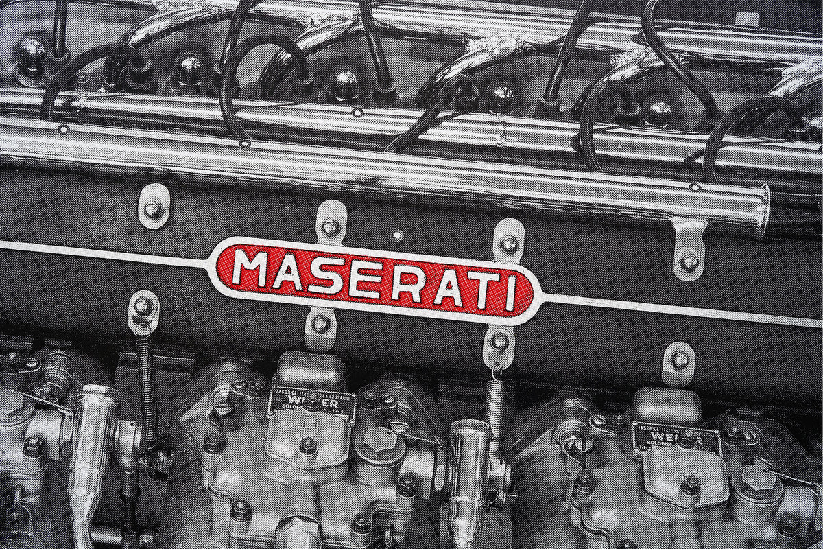 Maserati 300S Engine Bay- Alan Thornton Fine Art Screen Print