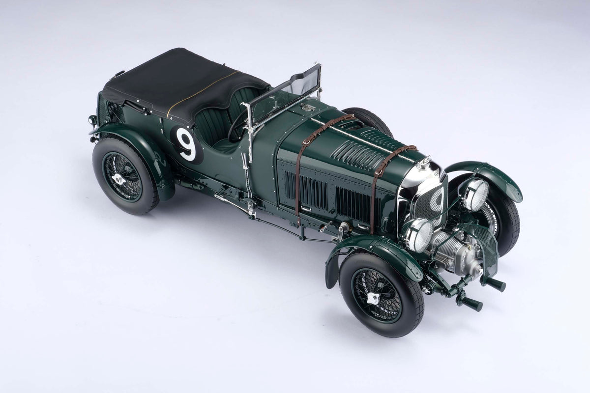 "1929 Bentley Blower" - 1930 Le Mans - Birkin & Chassagne 1:8 scale model positioned on a light background.