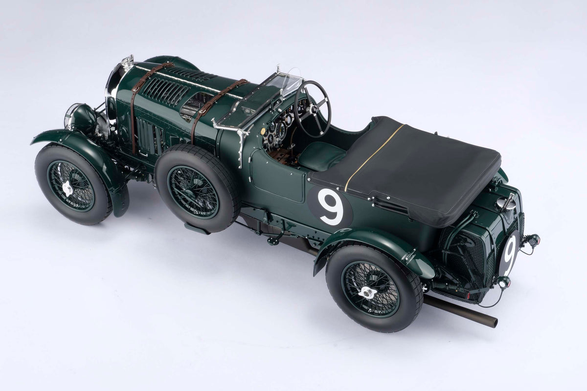 "1929 Bentley Blower" - 1930 Le Mans - Birkin & Chassagne 1:8 scale model positioned on a light background.
