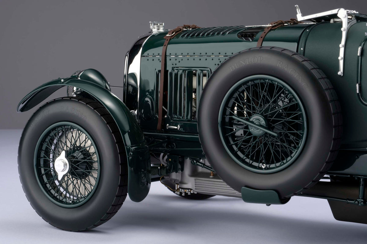 "1929 Bentley Blower" - 1930 Le Mans - Birkin & Chassagne 1:8 scale model positioned on a light background.