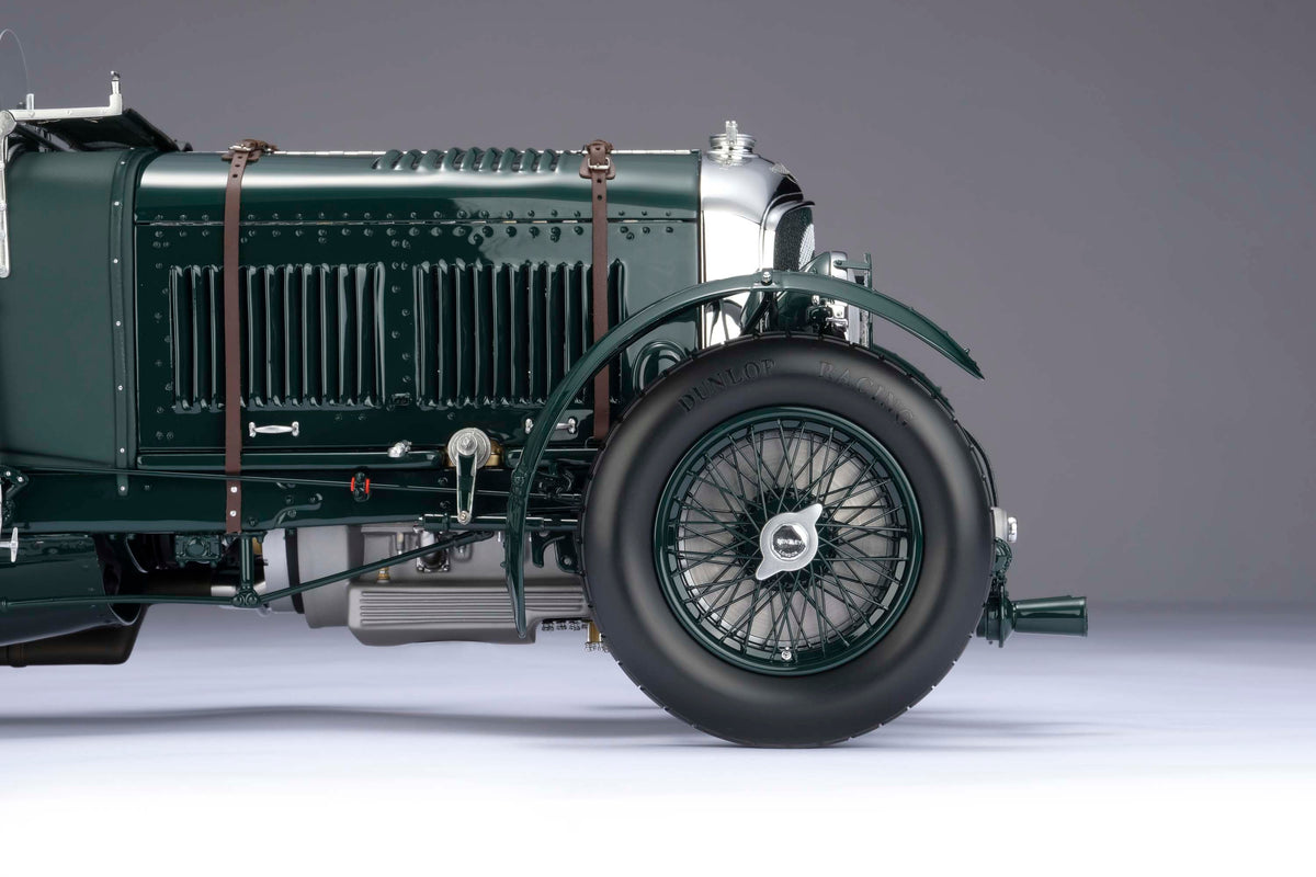 "1929 Bentley Blower" - 1930 Le Mans - Birkin & Chassagne 1:8 scale model positioned on a light background.