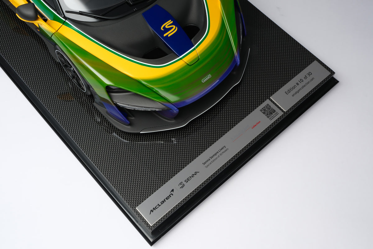 McLaren Senna in Senna Sempre Livery at 1:8 scale by Amalgam Collection