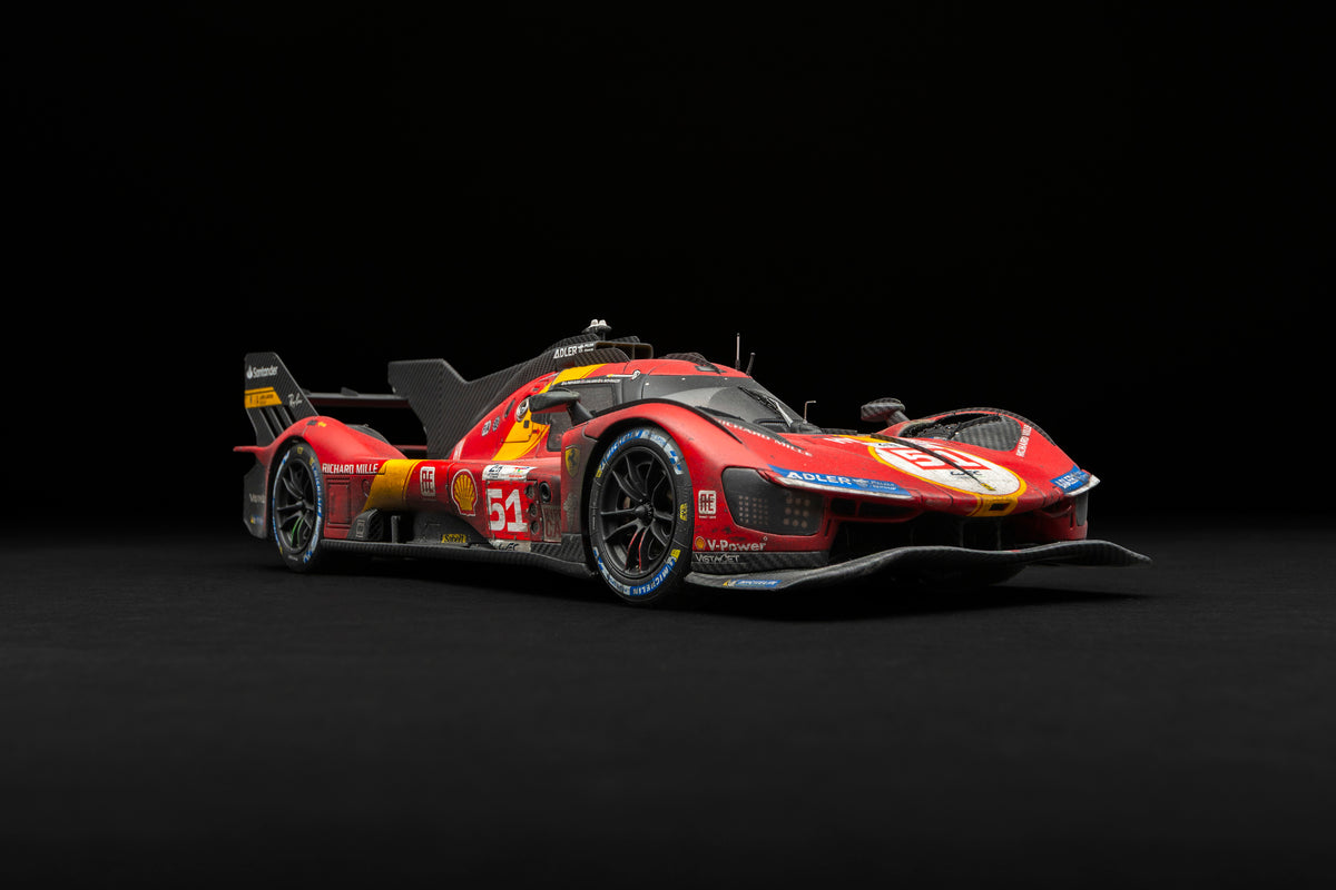 Ferrari 499P - Hypercar #51 - 2023 Le Mans Winner - Race Weathered - 1:18 scale