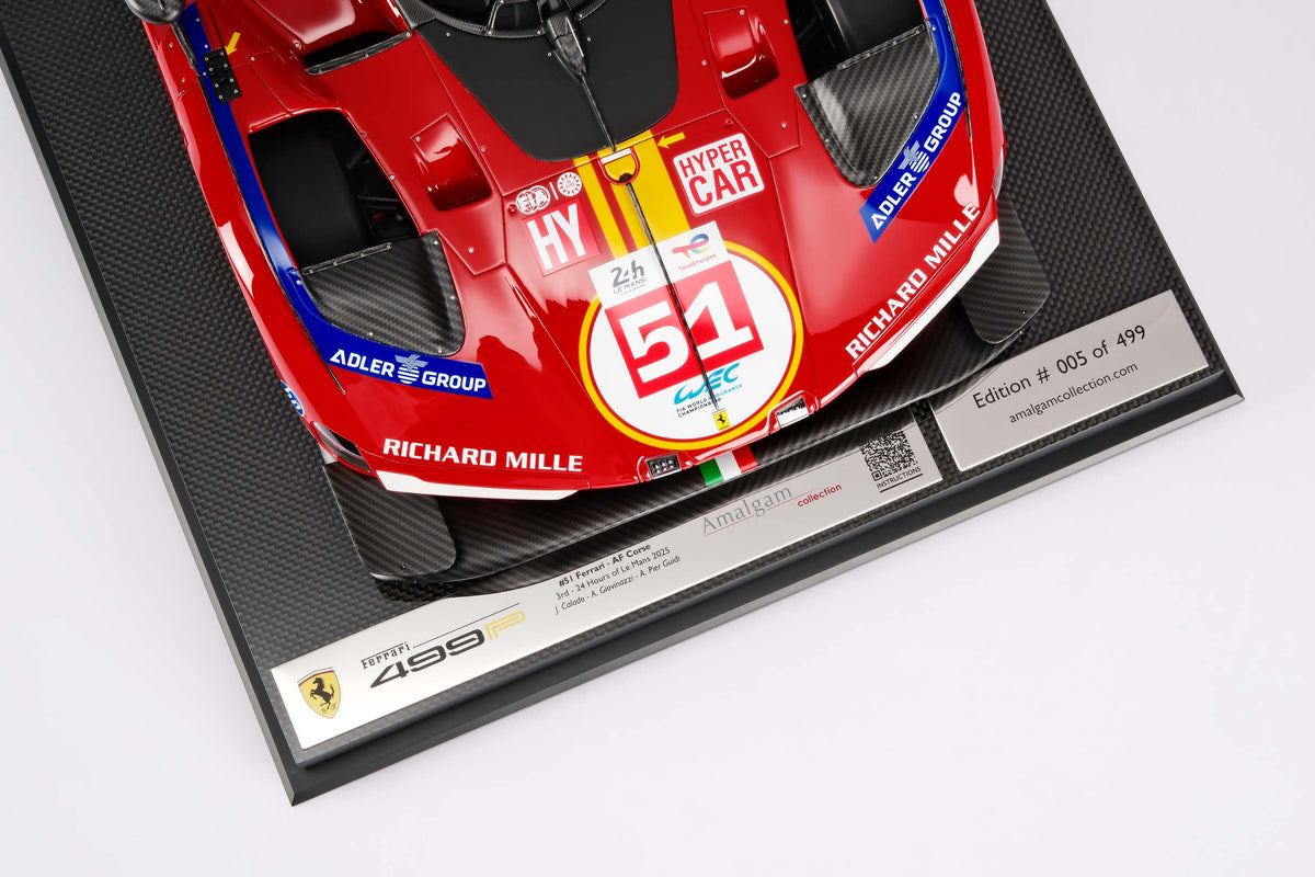 Ferrari 499P - Hypercar n° 51 - Le Mans 2025 - Troisième place - Échelle 1:8