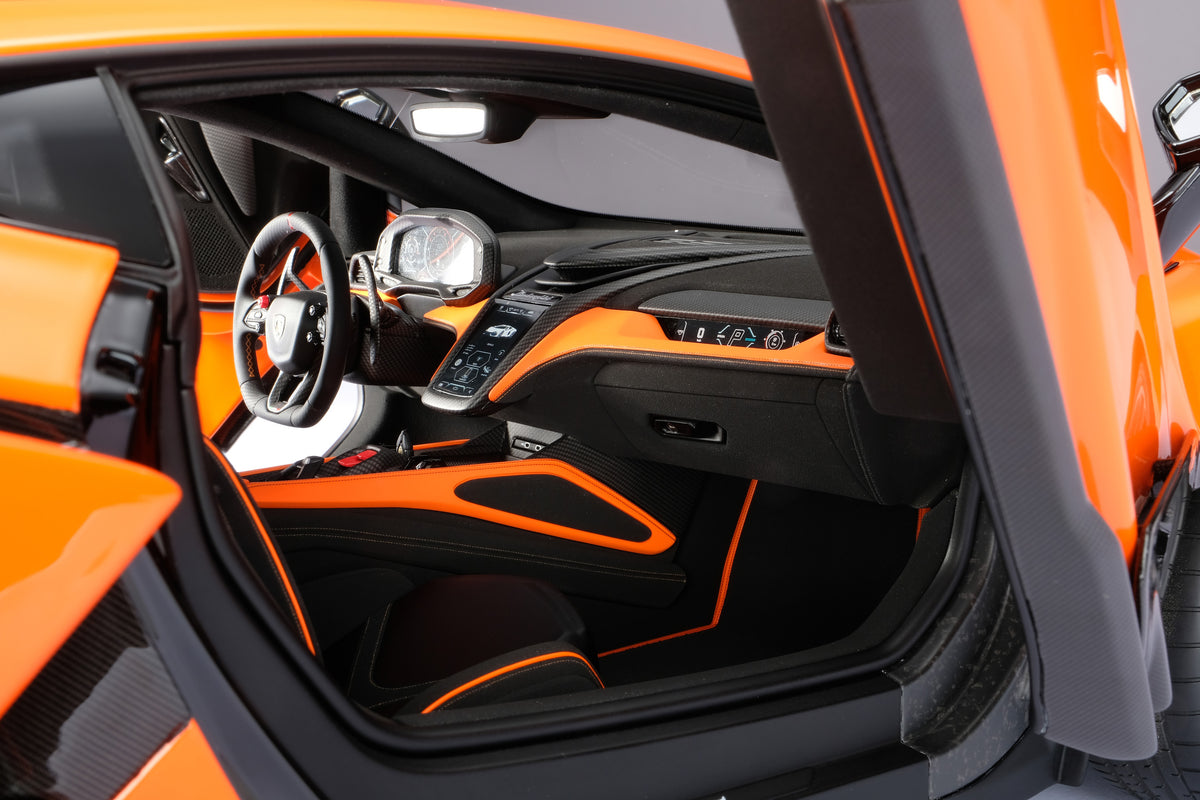 Lamborghini Revuelto (2023) - Limited Edition in Arancio Apodis at 1:8 scale by Amalgam Collection