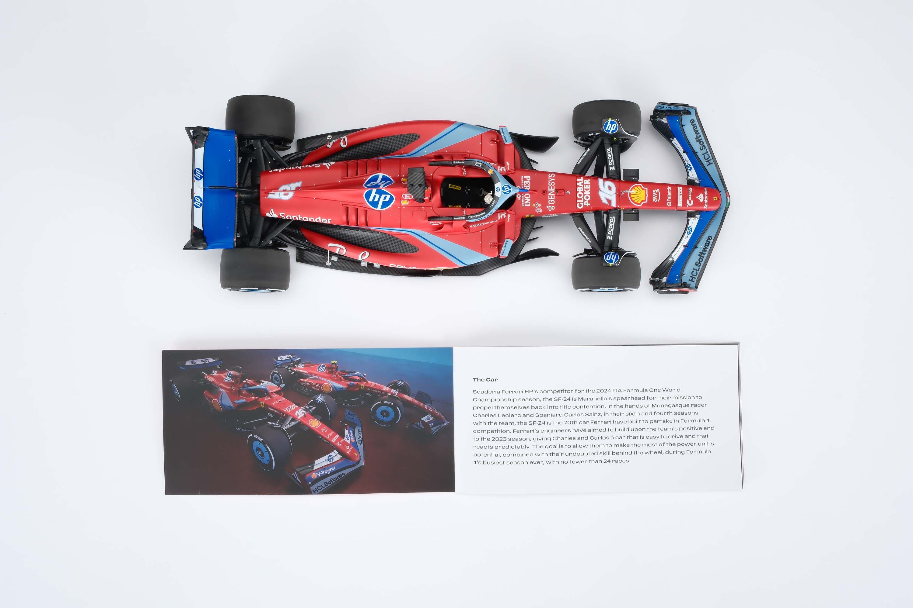 Modèle Réduit Ferrari SF24 - GP Miami 2024 - Échelle 1:43 - Livrée Azzurro Sainz - BBR