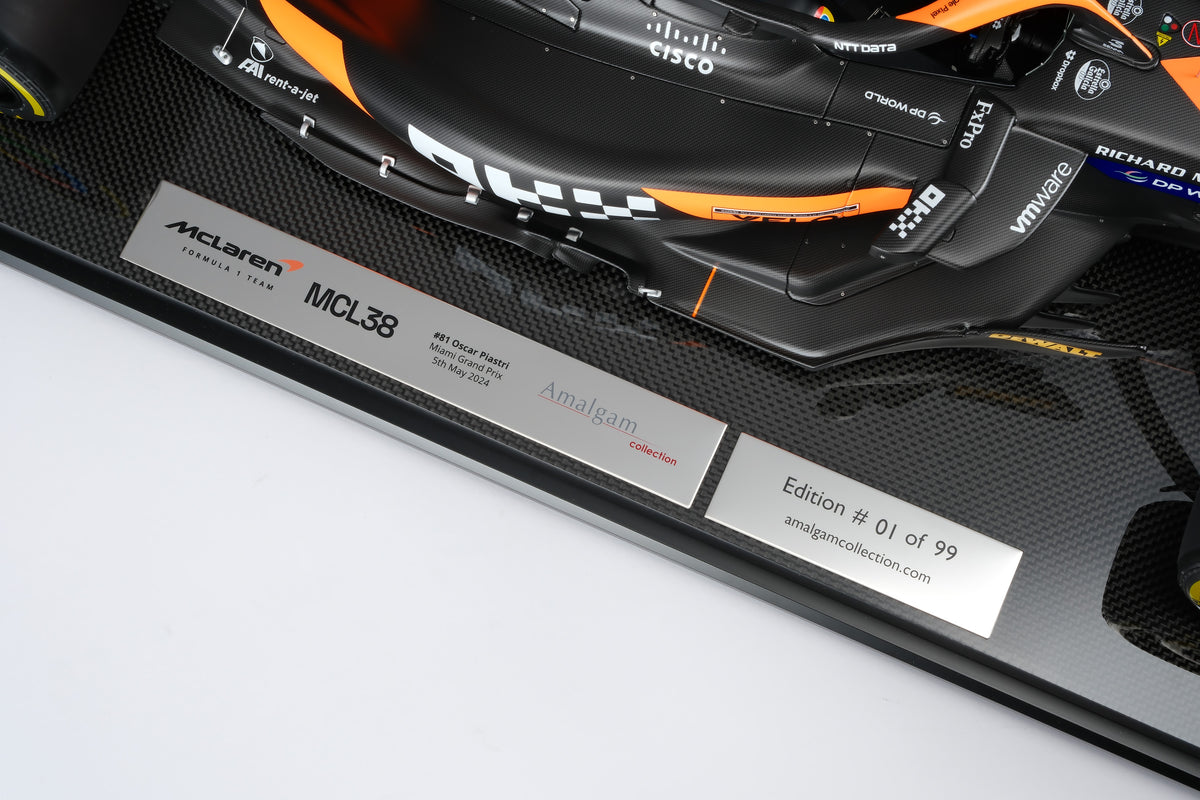McLaren MCL38 - 2024 Miami Grand Prix - #81 Oscar Piastri - 1:8 scale by Amalgam Collection