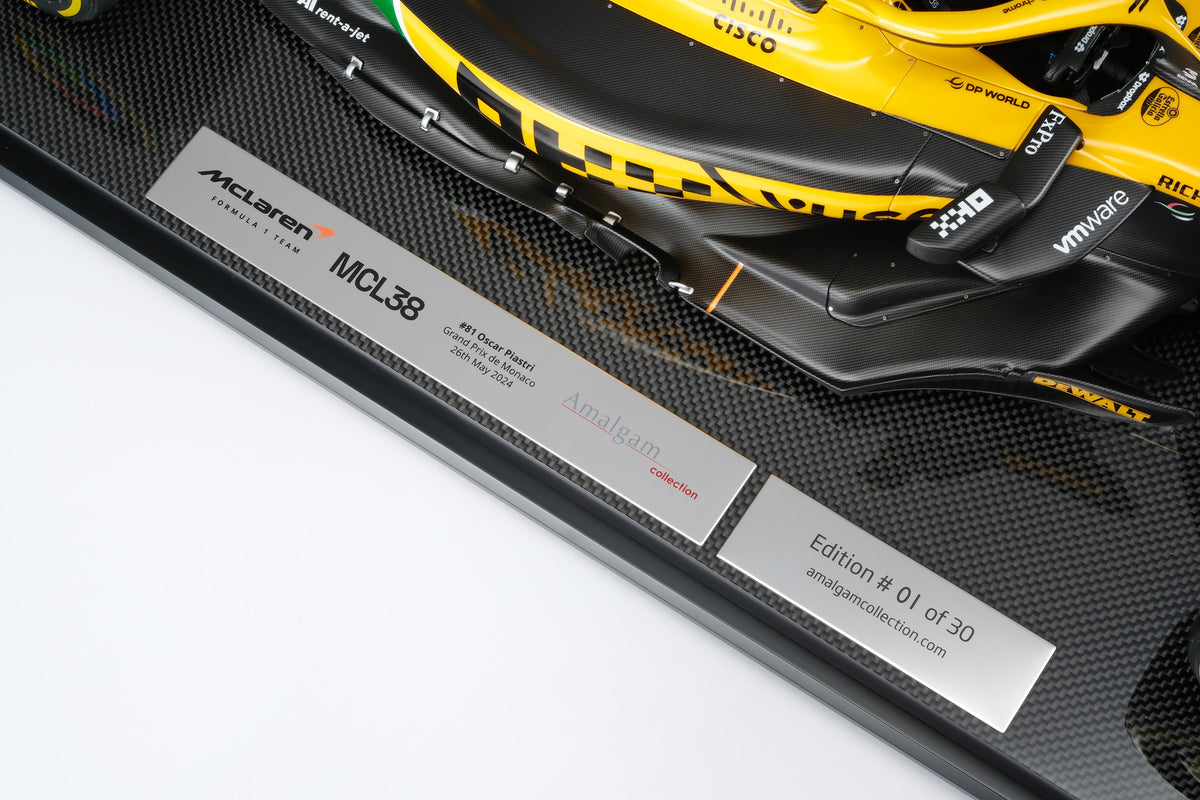 McLaren MCL38 - 2024 Monaco Grand Prix - #81 Oscar Piastri - at 1:8 scale by Amalgam Collection