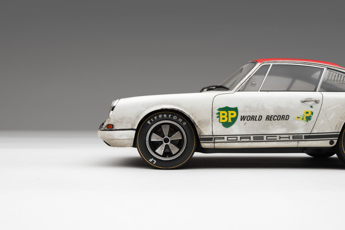 Porsche 911 R - 1967 BP World Record Attempt Specification - Race Weathered - 1:18 scale
