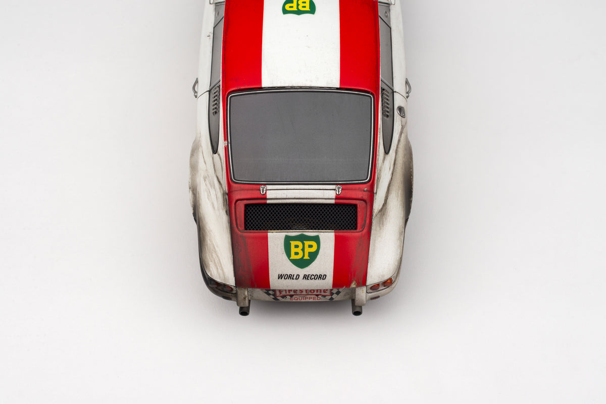 Porsche 911 R - 1967 BP World Record Attempt Specification - Race Weathered - 1:18 scale