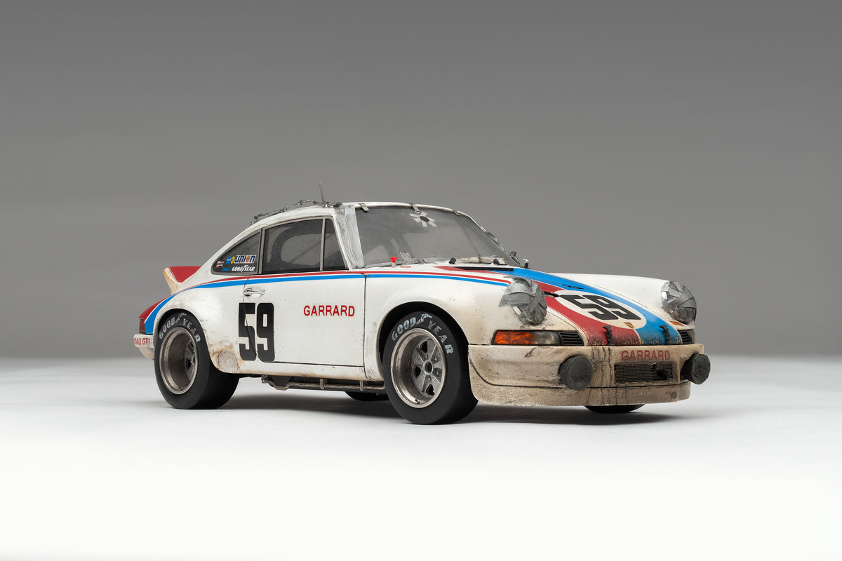 Porsche 911 RSR 2.8 - 1973 Daytona - Brumos Livery - Race Weathered - at 1:18 scale by Amalgam Collection