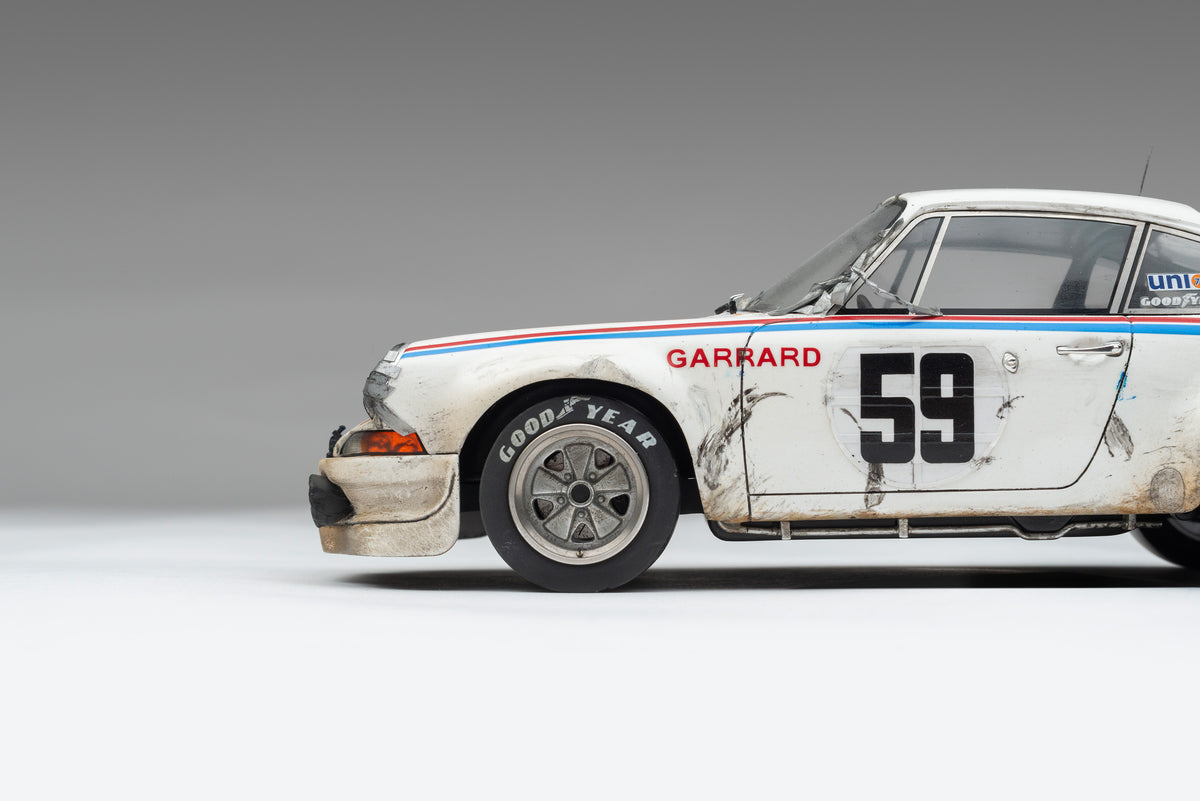 Porsche 911 RSR 2.8 - 1973 Daytona - Brumos Livery - Race Weathered - at 1:18 scale by Amalgam Collection