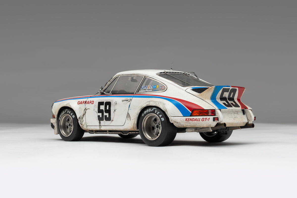 Porsche 911 RSR 2.8 - 1973 Daytona - Brumos Livery - Race Weathered - at 1:18 scale by Amalgam Collection