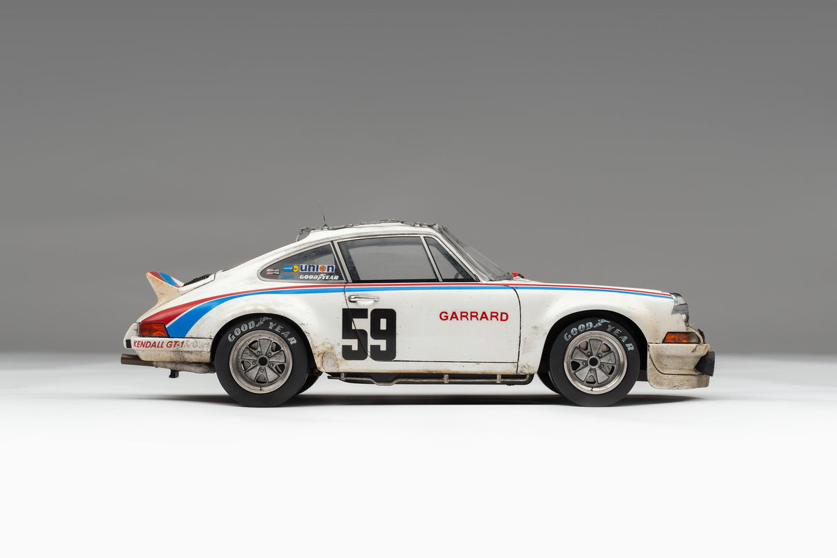Porsche 911 RSR 2.8 - 1973 Daytona - Brumos Livery - Race Weathered - at 1:18 scale by Amalgam Collection