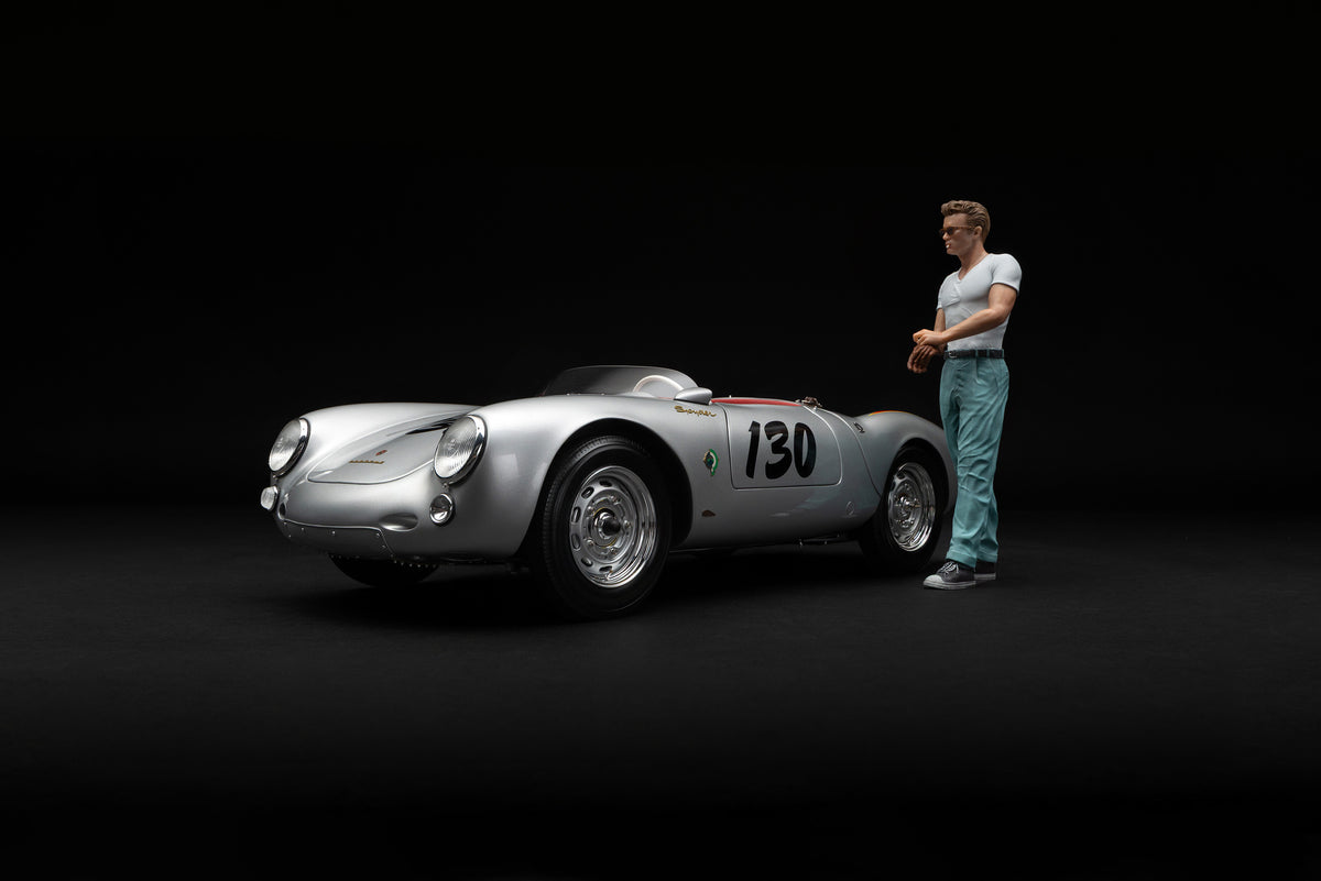 Porsche 550 RS Spyder « Little Bastard » (1955) Édition avec figurine de James Dean - Échelle 1/8