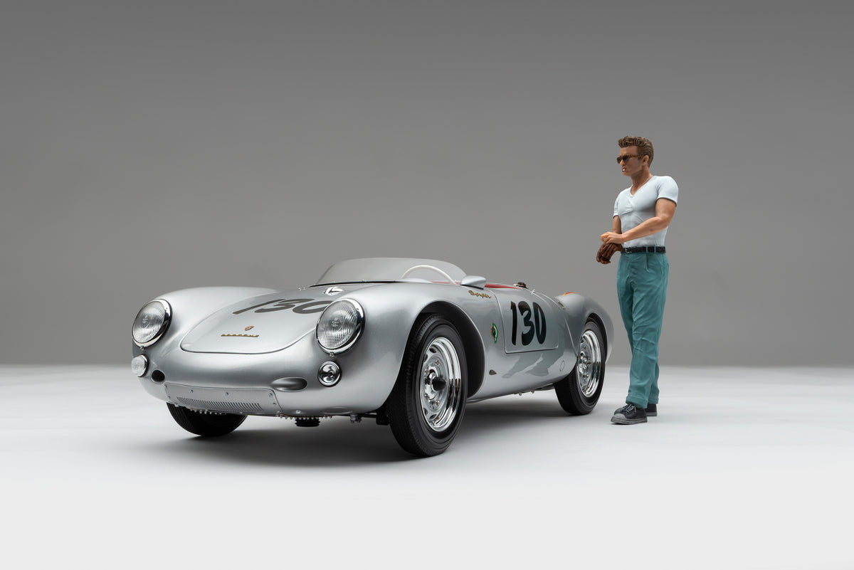 Porsche 550 RS Spyder 'Little Bastard' (1955) James Dean Figure Edition at 1:8 scale by Amalgam Collection