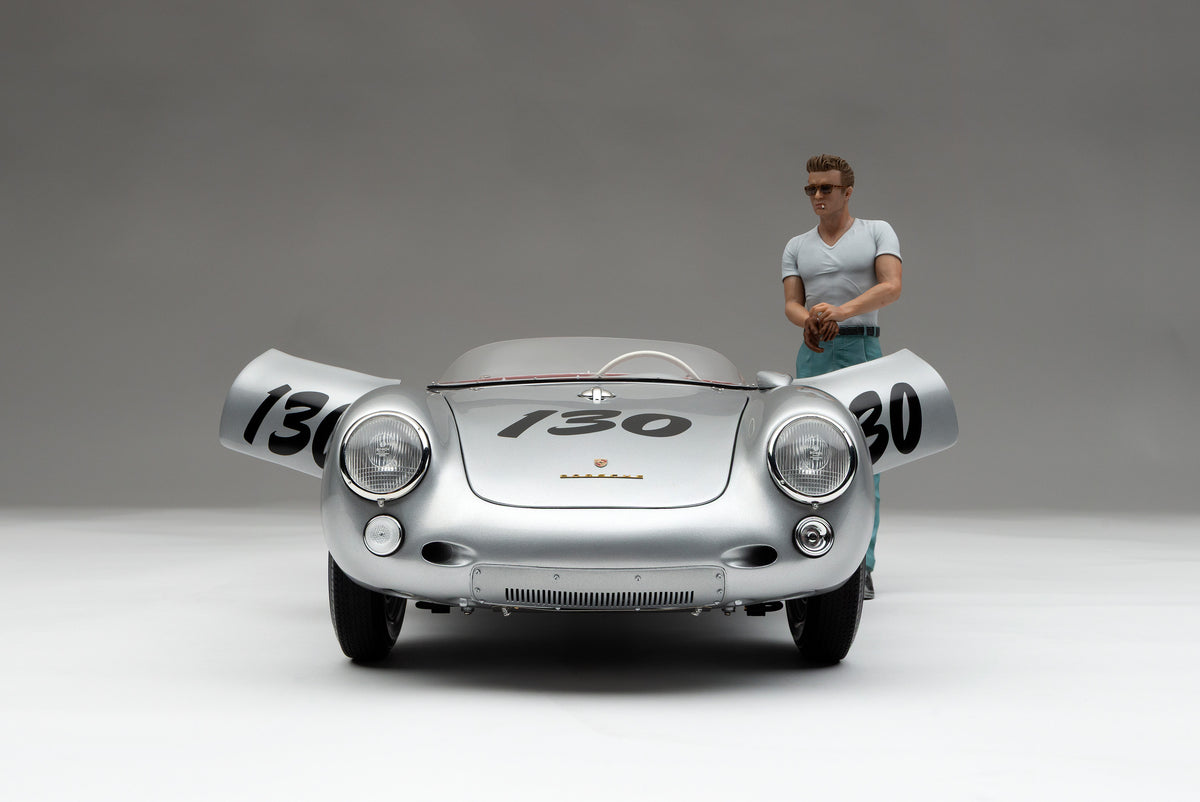 Porsche 550 RS Spyder 'Little Bastard' (1955) James Dean Figure Edition at 1:8 scale by Amalgam Collection