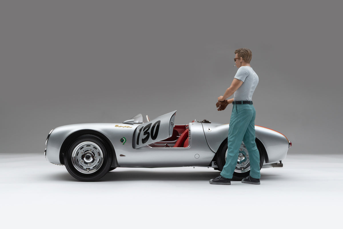 Porsche 550 RS Spyder 'Little Bastard' (1955) James Dean Figure Edition at 1:8 scale by Amalgam Collection