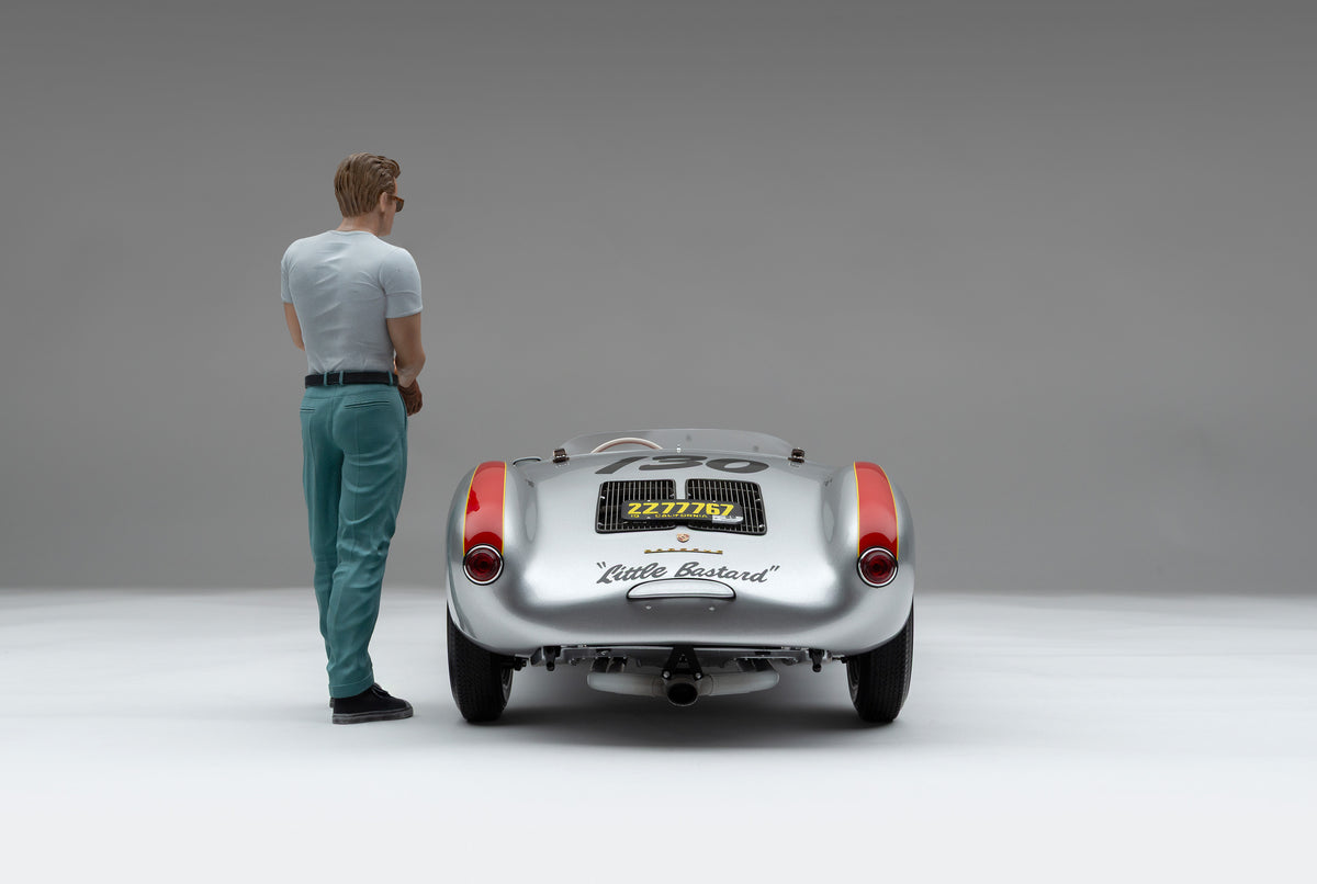 Porsche 550 RS Spyder 'Little Bastard' (1955) James Dean Figure Edition at 1:8 scale by Amalgam Collection