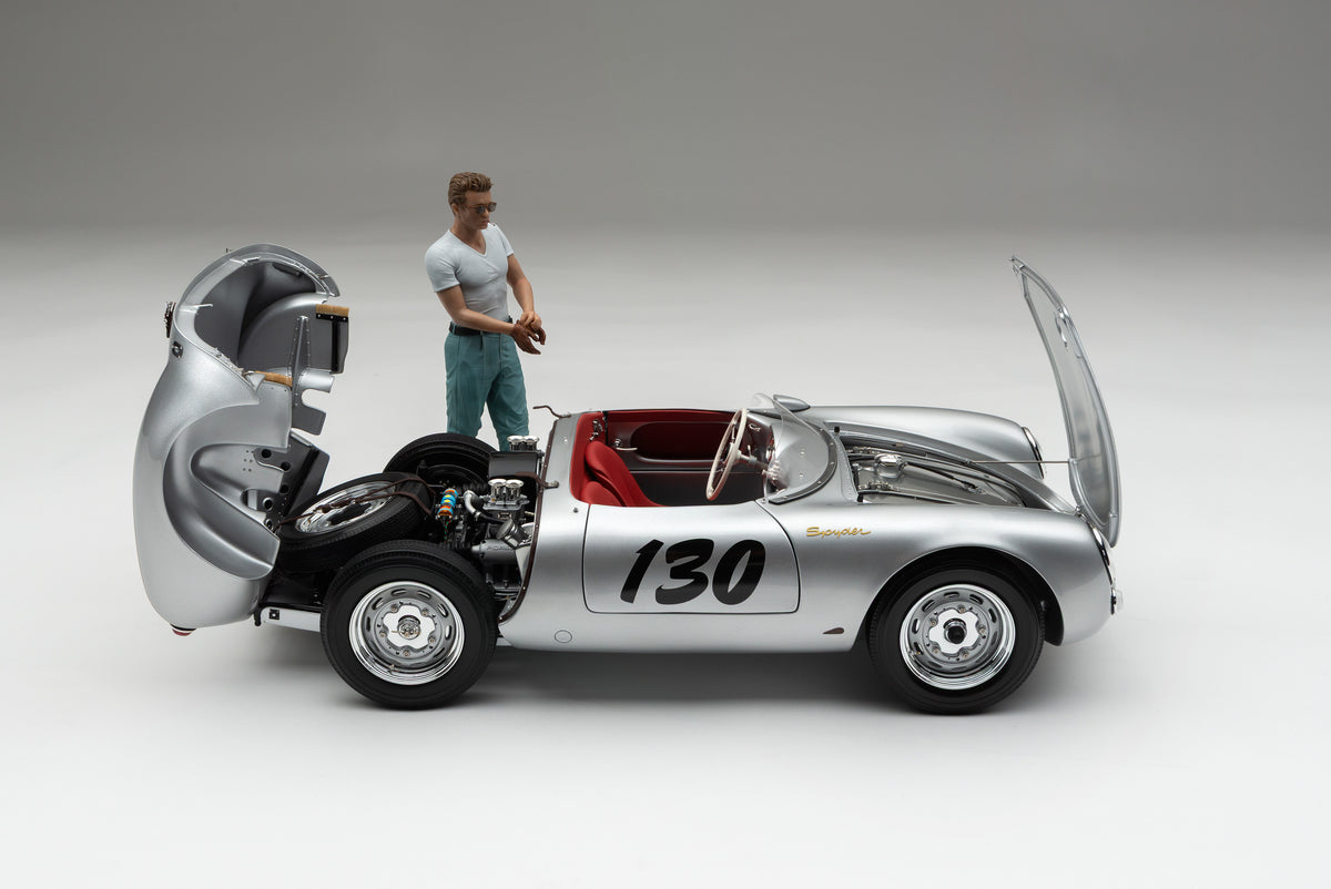 Porsche 550 RS Spyder 'Little Bastard' (1955) James Dean Figure Edition at 1:8 scale by Amalgam Collection