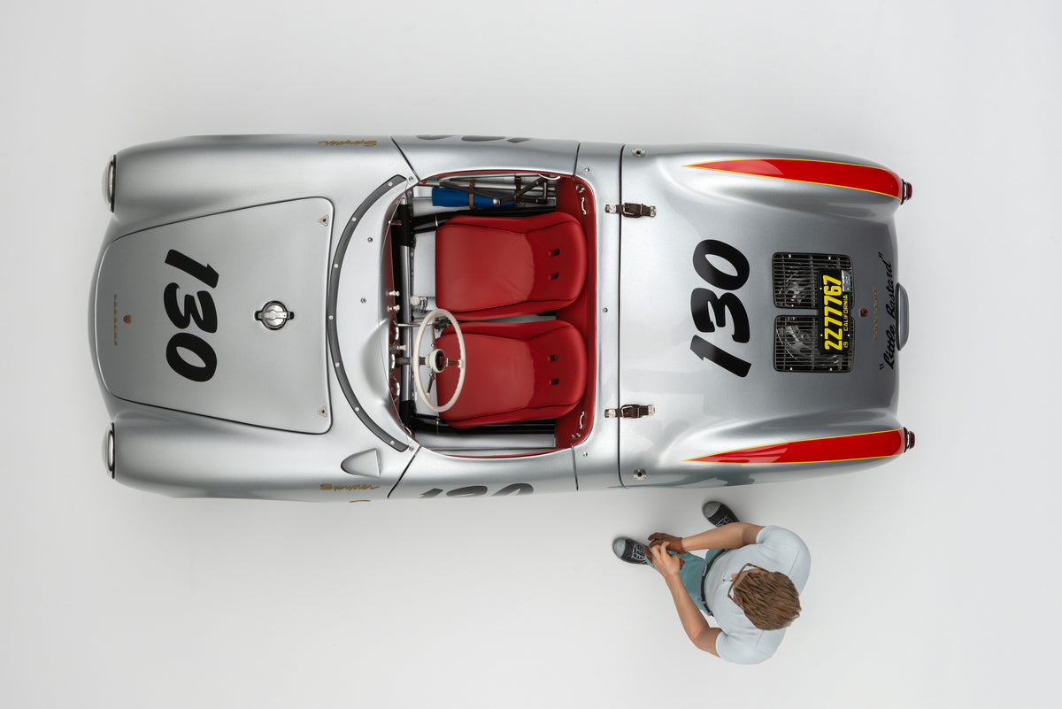 Porsche 550 RS Spyder 'Little Bastard' (1955) James Dean Figure Edition at 1:8 scale by Amalgam Collection