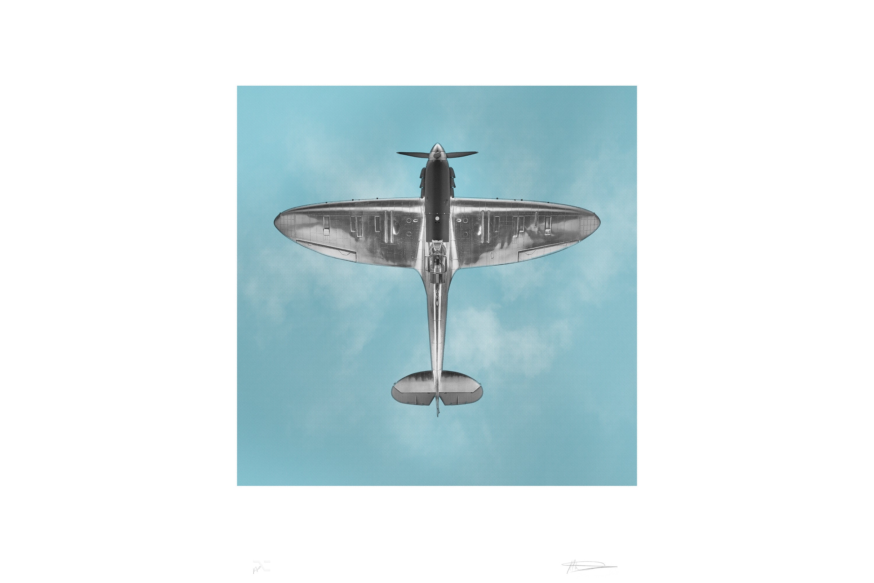 Avión De Combate Del Supermarino Spitfire Line Arte De La Segunda Guerra Mundial Un Clásico Británico Que Simboliza El Valor Image382178856