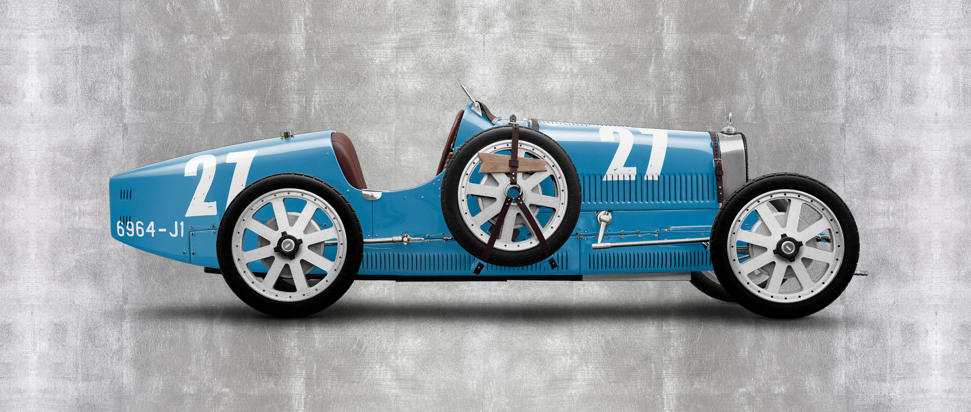 Lámina del Bugatti Type 35 (modelo de plataforma de media tonelada) – 85 cm – Pan de platino