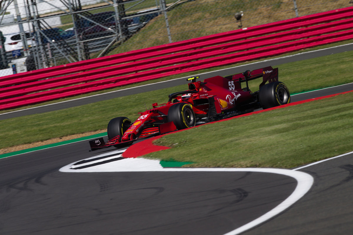 Image of the real Ferrari SF21 as driven by Carlos Sainz