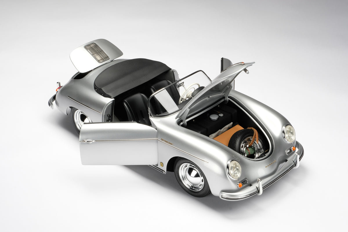 Porsche 356 A Speedster (1955) - Argent métallisé - Échelle 1:8