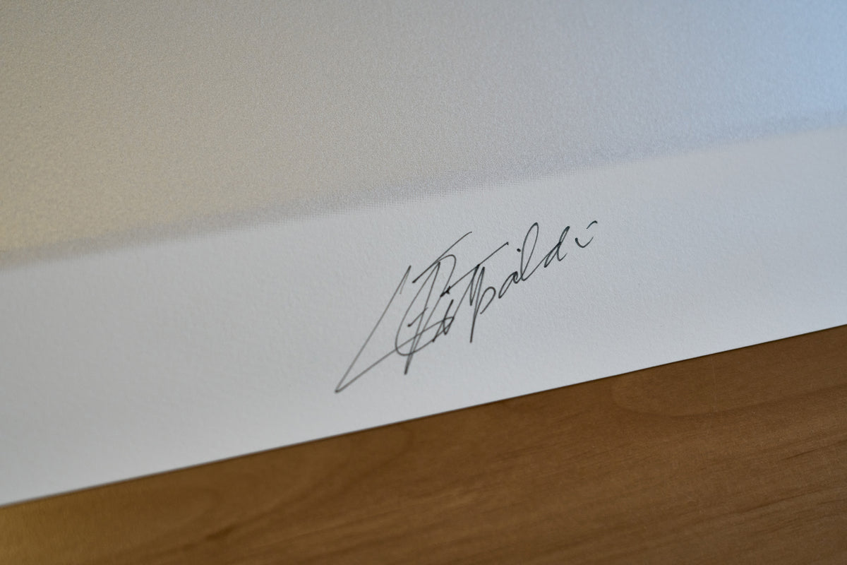 Lotus 72D - Alan Thornton Fine Art Screen Print - Emerson Fittipaldi Signed Gold Leaf Edition